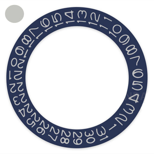 Disque de date en denim bleu avec police gris port pour Miyota NH35 NH36