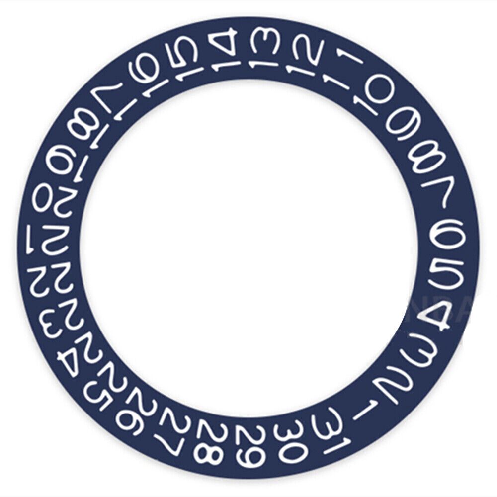 Disque de date blanc sur fond bleu denim pour Miyota NH35 NH36