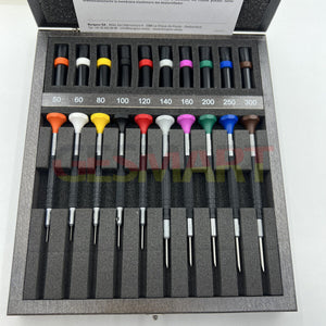 Bergeon 7899-A10 Set Of 10 Ergonomic Screwdrivers Ø0.50mm-Ø3.00mm In Wooden Box