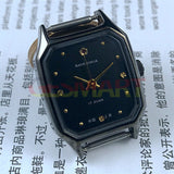 28mm Shanghai Manual Mechanical Lady Watch Black Dial Square Black Case 17 Jews