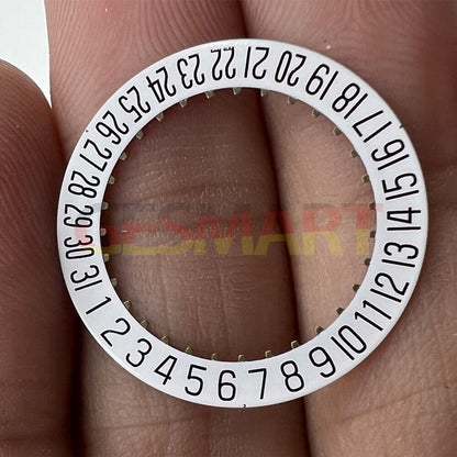 Generic Date@6 white date disk wheel for ETA2824-2 watch movement, precise replacement part