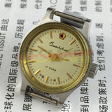 23mm Shanghai Manual Mechanical Lady Watch Golden Nail Round Golden Case