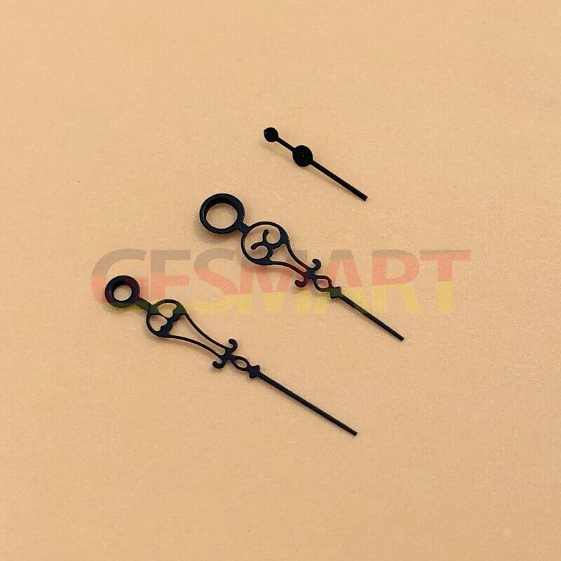 Black floral watch hands for Seagull ST3600, elegant design enhancing watch accessories.