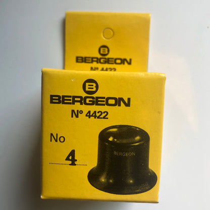 Bergeon 4422-4 black watchmaker?s magnification loup with 2.5x zoom for precise accessory work.
