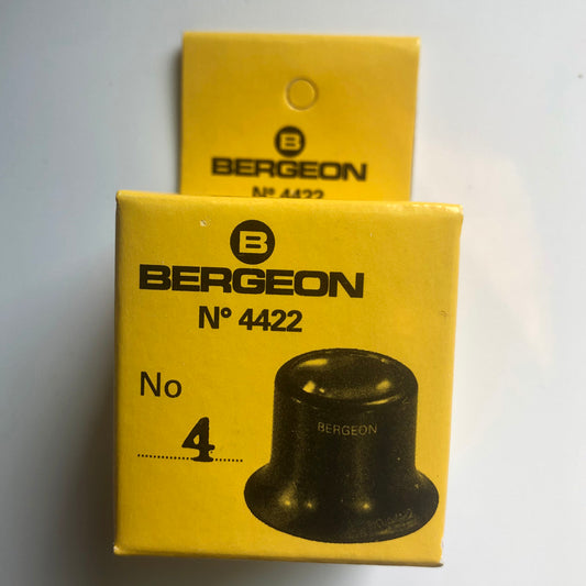 Bergeon 4422-4 black watchmaker?s magnification loup with 2.5x zoom for precise accessory work.