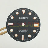 28.5mm Watch Dial Luminous NH35 Movement Watch Parts Replacement Orange/White