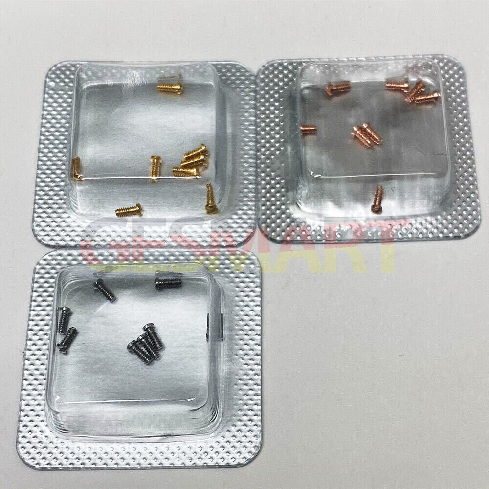 Men 3x1mm slotted back cover screws for Cartier watches, durable replacement parts for secure fit