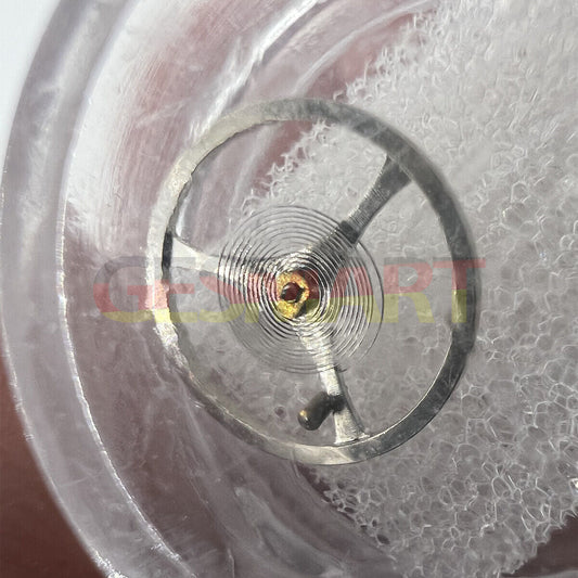 Silver balance wheel with hairspring for Movement 2189, precision watch part