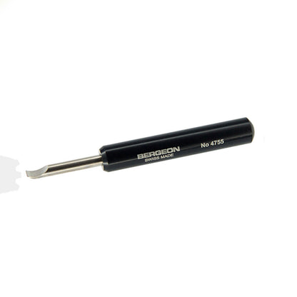 Bergeon 4755 pry-type watch case opener tool for precise battery and case back removal.