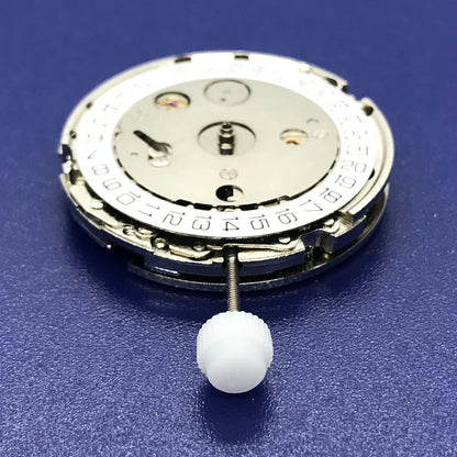 Close-up of Chinese Automatic 4813 watch movement with silver plating and three hands for accurate timekeeping.