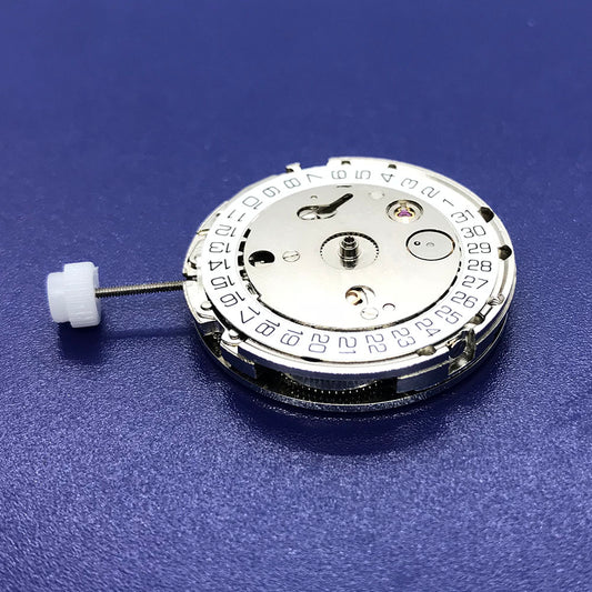 Chinese Automatic 4813 watch movement with silver plating and three hands for precise timekeeping.