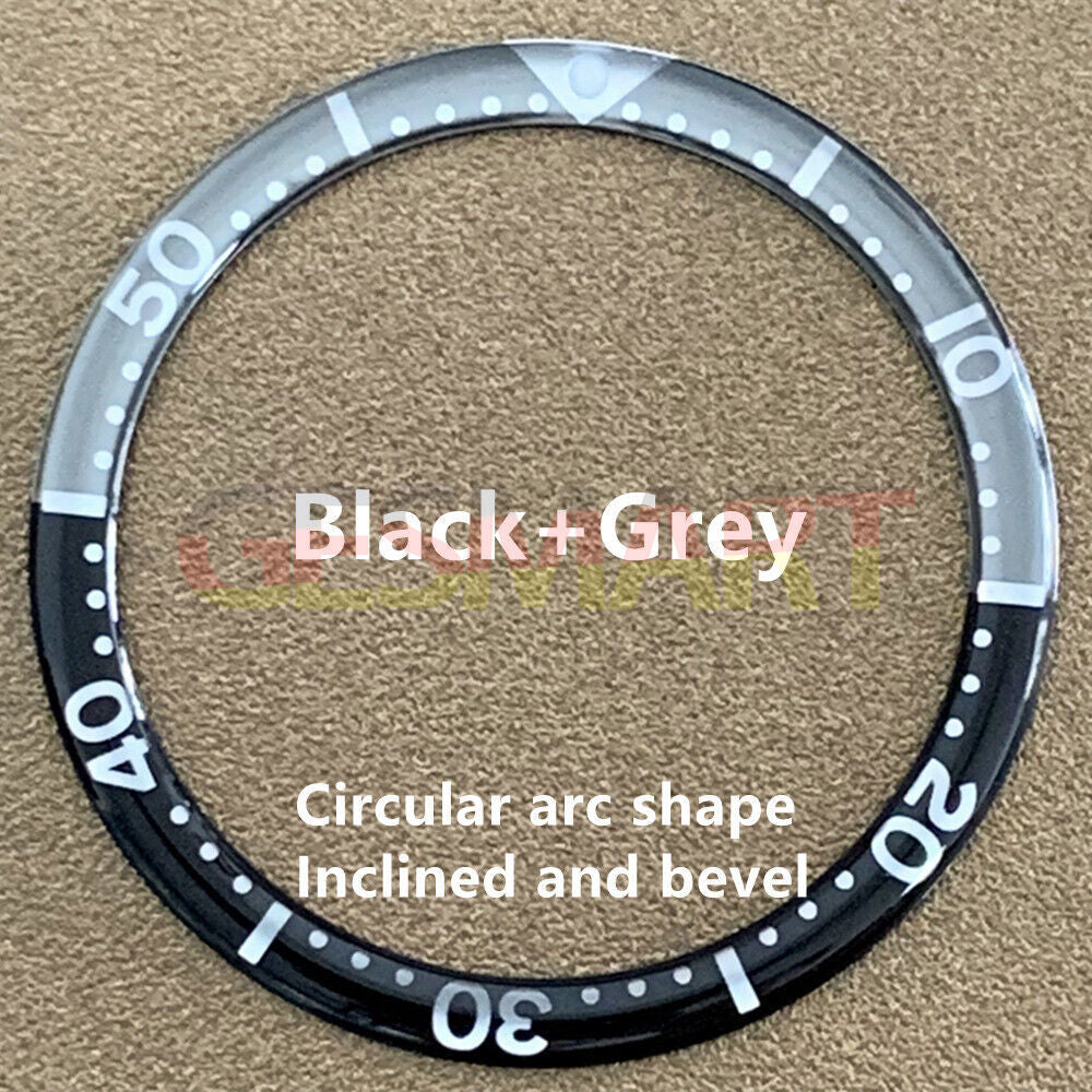 39mm Grey Graduation Circular Arc Bevel Aluminium Watch Bezel Insert for precise time tracking on wristwatches