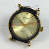 37mm Shanghai Manual Mechanical Watch Golden Nail Round Black Case Golden Dial