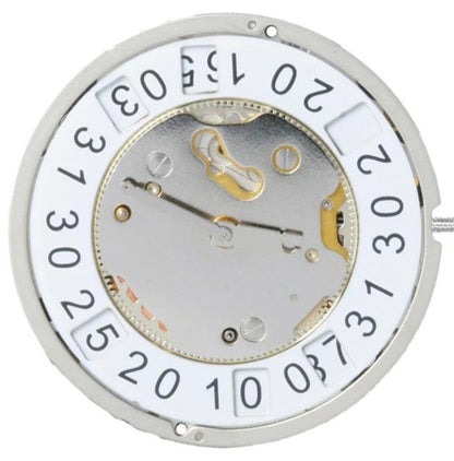 Ronda 5050B quartz watch movement close-up highlighting precise timekeeping parts for watch repair.