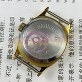 23mm Shanghai Manual Mechanical Lady Watch Golden Nail Yellow Dial Oval Case