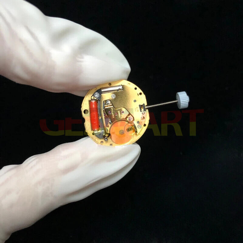 Original Swiss RONDA 785 golden silver quartz calendar movement for precise watch repair by RONDA.