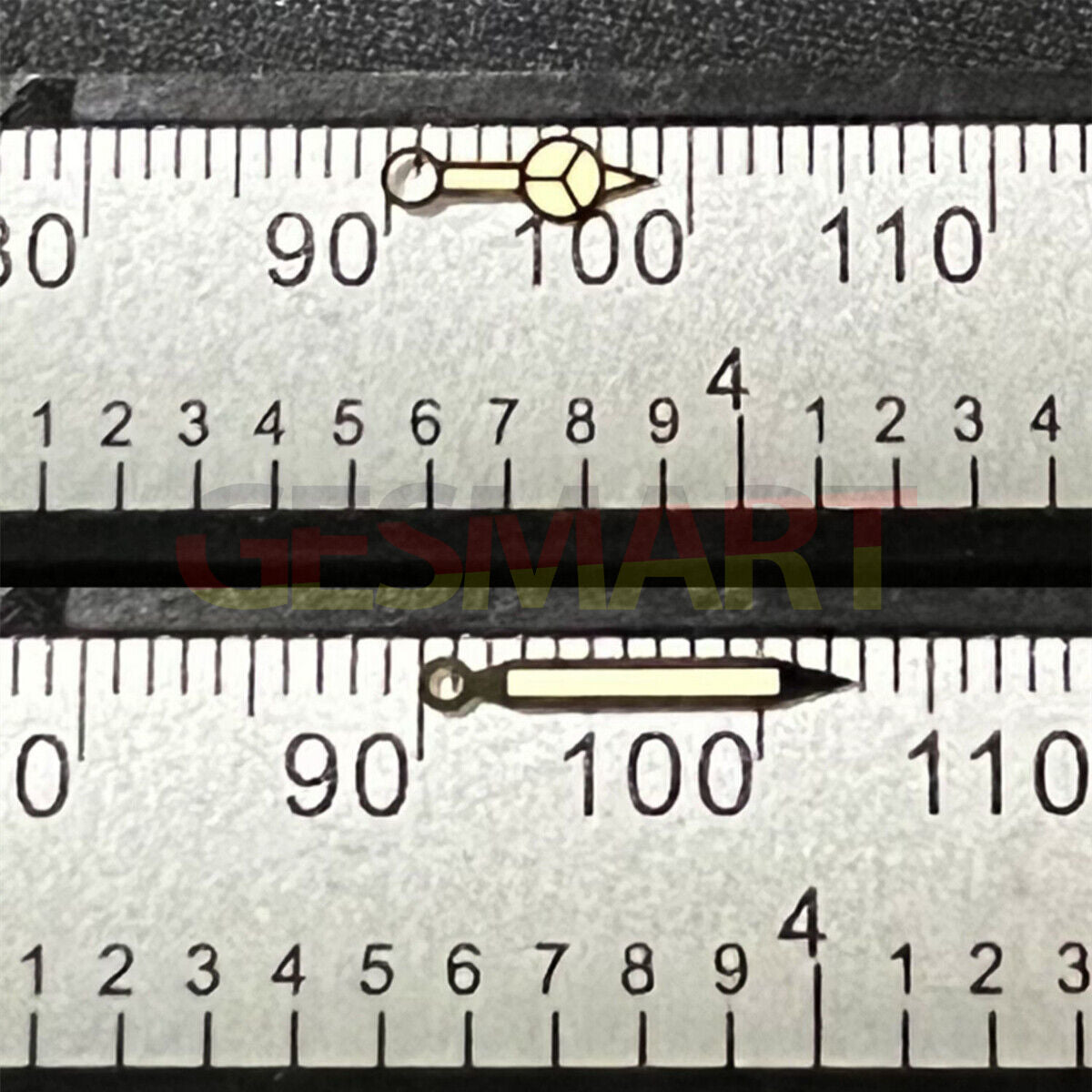 Silver and gold trim C3 Super Lume watch hands for Seiko SKX/SBBN with NH35/NH36 movement, enhancing visibility and style.