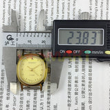 23mm Shanghai Manual Mechanical Lady Watch Golden Nail Yellow Dial Oval Case