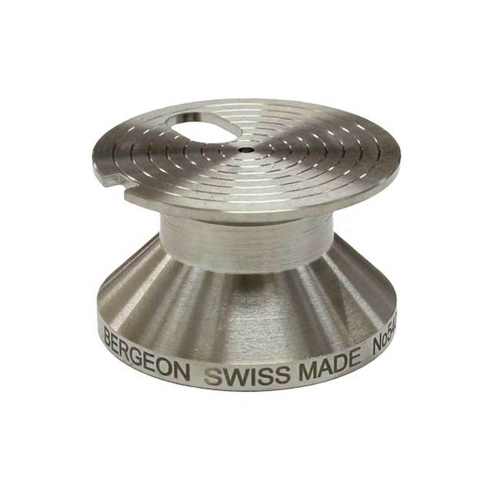 Bergeon 5409 Swiss watch movement holder supporting diverse calibers for precise repair tasks.