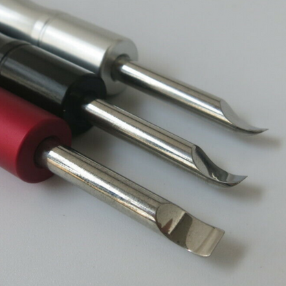 Set of 3 watch back cover opening levers, pry type tools for precise watch repair.