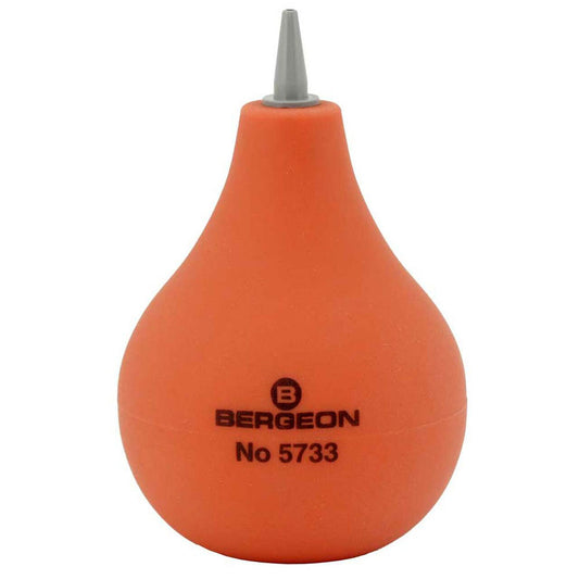 Bergeon 5733 rubber dust blower for cleaning watch components, ideal for precision maintenance.