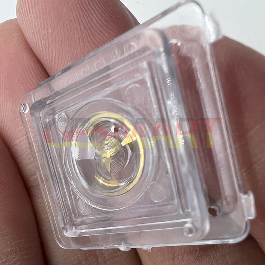 Golden balance wheel with hairspring for Orient 46941/46943 watch movement, precision replacement part.