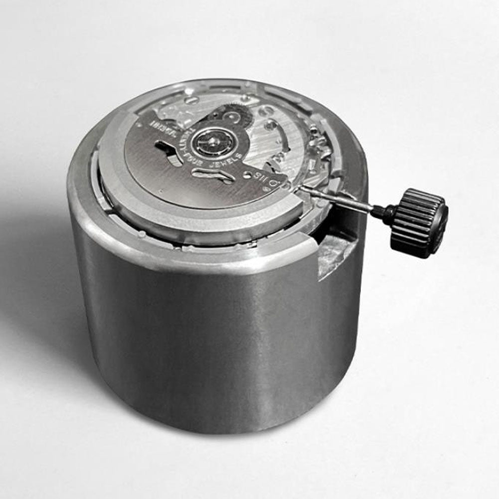 Stainless steel watch movement holder fitting 7S26, 7S36, 4R36, NH35, NH36 movements.