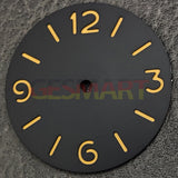 Green Luminous Black Watch Dial for ST3600 ETA6497/6498 Movement Watch Part