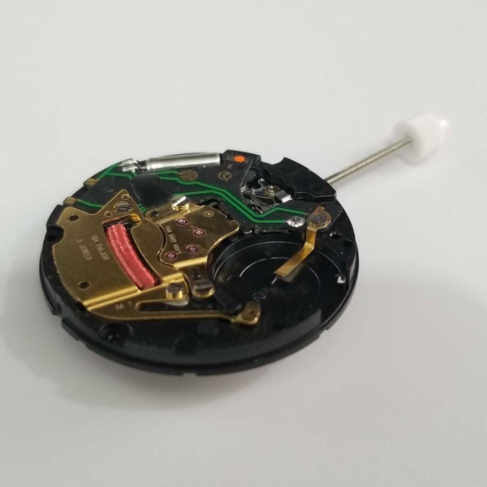 Quartz watch repair parts compatible with ISA 330/103 and J320/103 movements, ideal replacement components.