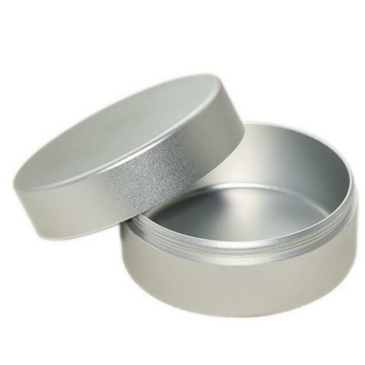 Silver alloy oil cup, 70mm diameter, for precise watch and clock cleaning by watchmakers.