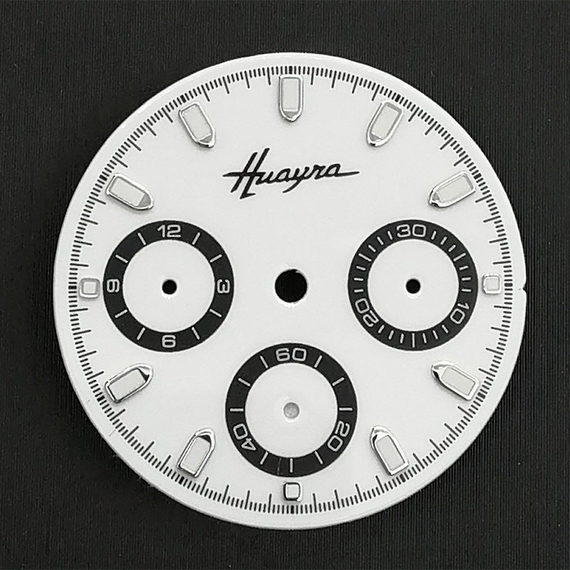 29MM green luminous watch dial for VK63 movement, featuring enhanced visibility and sleek design.