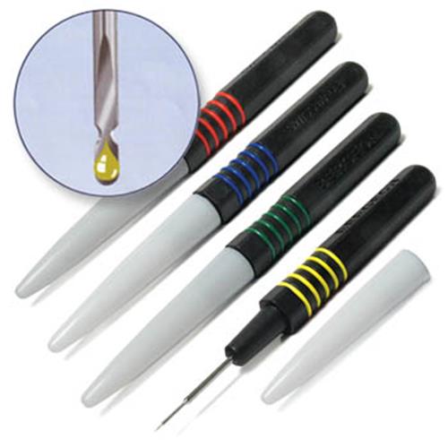 Bergeon 7013-4 precision metal dip oilers set for ergonomic application of watch oil and grease