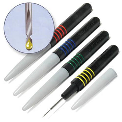 Bergeon 7013-4 precision metal dip oilers set for ergonomic application of watch oil and grease