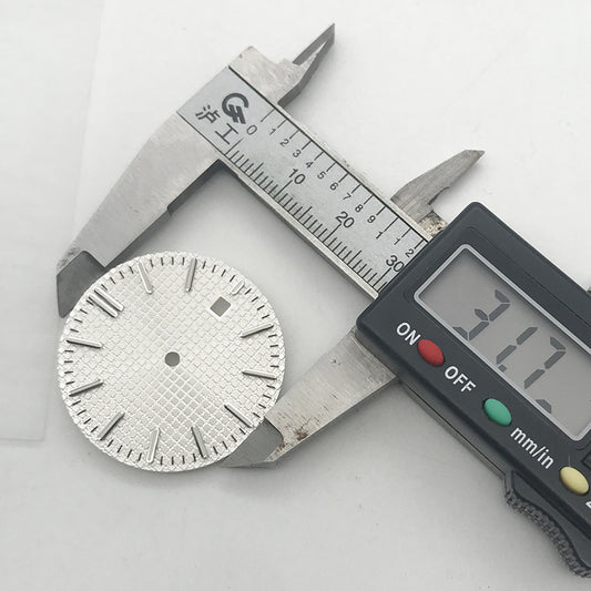 31.7MM watch dial with luminous hands, compatible with Miyota 8215 and 2813 movements,.