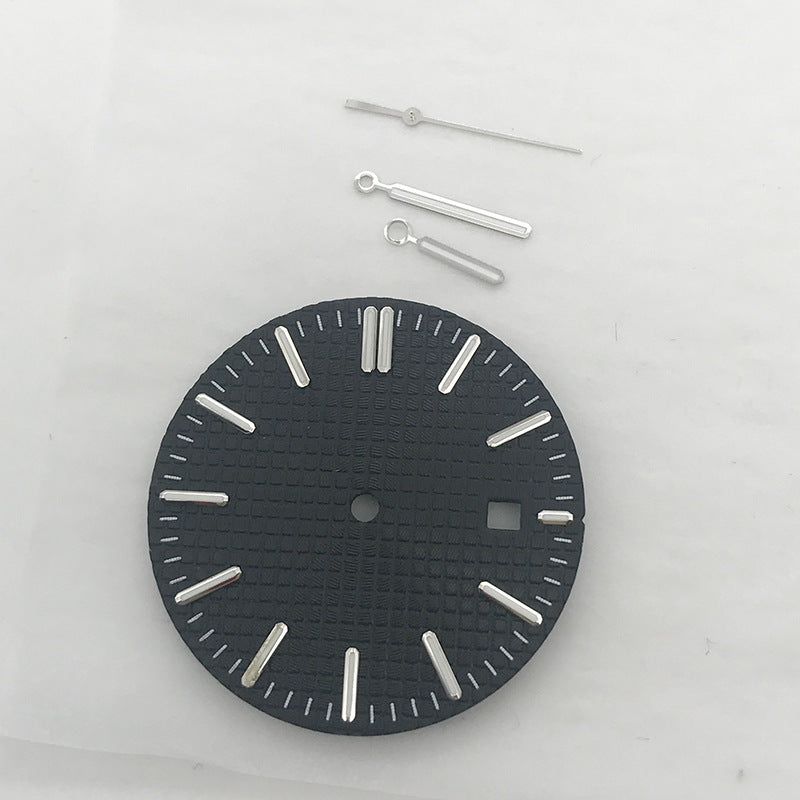 31.7MM watch dial with luminous hands, fits Miyota 8215 and 2813 automatic movements.