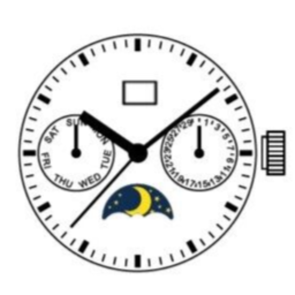 SEAGULL ST16 automatic watch movement repair part featuring big date function for accurate timekeeping.