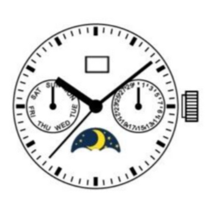 SEAGULL ST16 automatic watch movement repair part featuring big date function for accurate timekeeping.