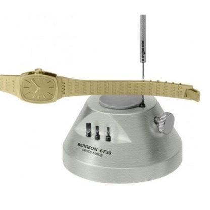 Bergeon 6730 precision tool for secure fitting and removal of watch bracelet screws, ideal for watch repair.