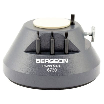 Bergeon 6730 tool for secure fitting and removal of watch bracelet band screws, precision watch accessory.