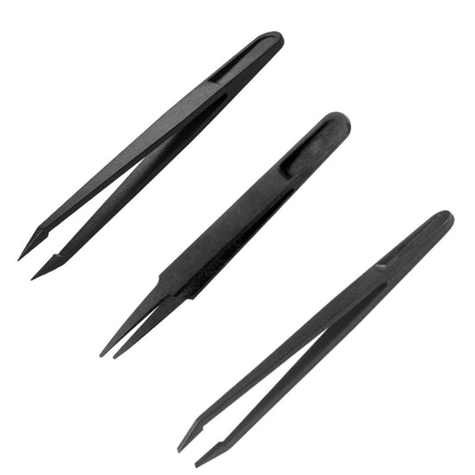 Bergeon 6751 carbon fiber anti-static tweezer for watch accessory precision handling.