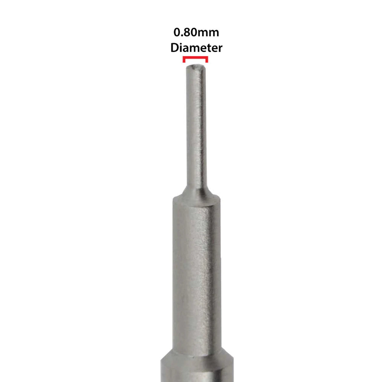 Bergeon 6767-BF stainless steel pointed end tip for precise spring bar tool in watch repair.