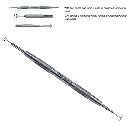 Bergeon 6767-F spring bar tool with ergonomic grip for precise watch bracelet fitting and removal.