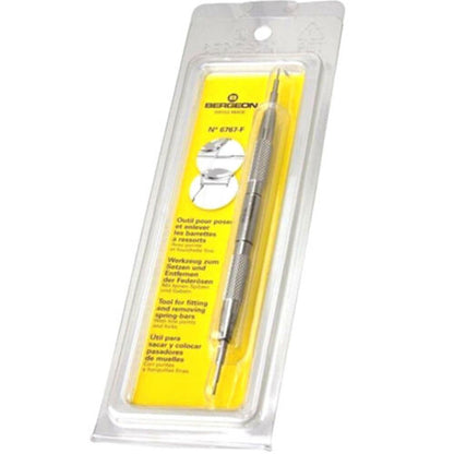 Bergeon 6767-F spring bar tool with precision tips for easy watch bracelet adjustment and removal.