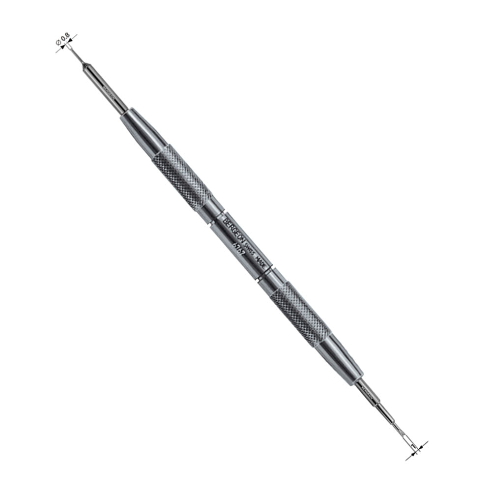Bergeon 6767-F spring bar tool for precise watch bracelet fitting and removal.