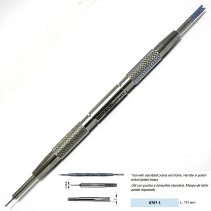 Bergeon 6767-S spring bar tool for precise watch bracelet fitting and removal, premium Bergeon craftsmanship.