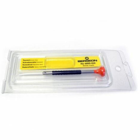 Bergeon 6899-050 ergonomic screwdriver for 0.50mm screws, precision Swiss watchmaker tool.