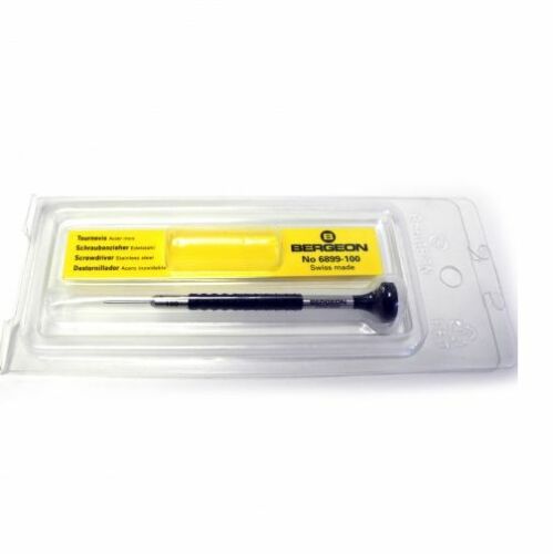 Bergeon 6899-100 ergonomic screwdriver for 1.00mm screws, precision Swiss watchmaker tool