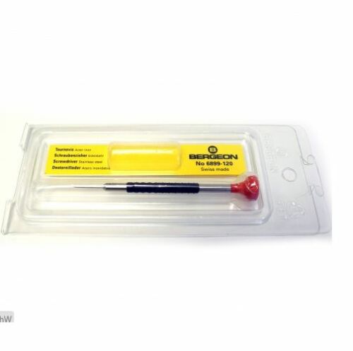 Bergeon 6899-120 ergonomic screwdriver 1.20mm for precise watch repair and screw adjustments.