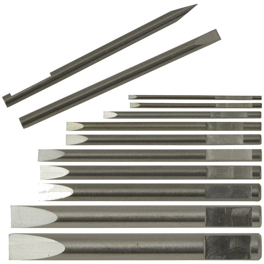 Bergeon 30081 ergonomic screwdriver replacement blades in durable stainless steel for precise watch repairs.