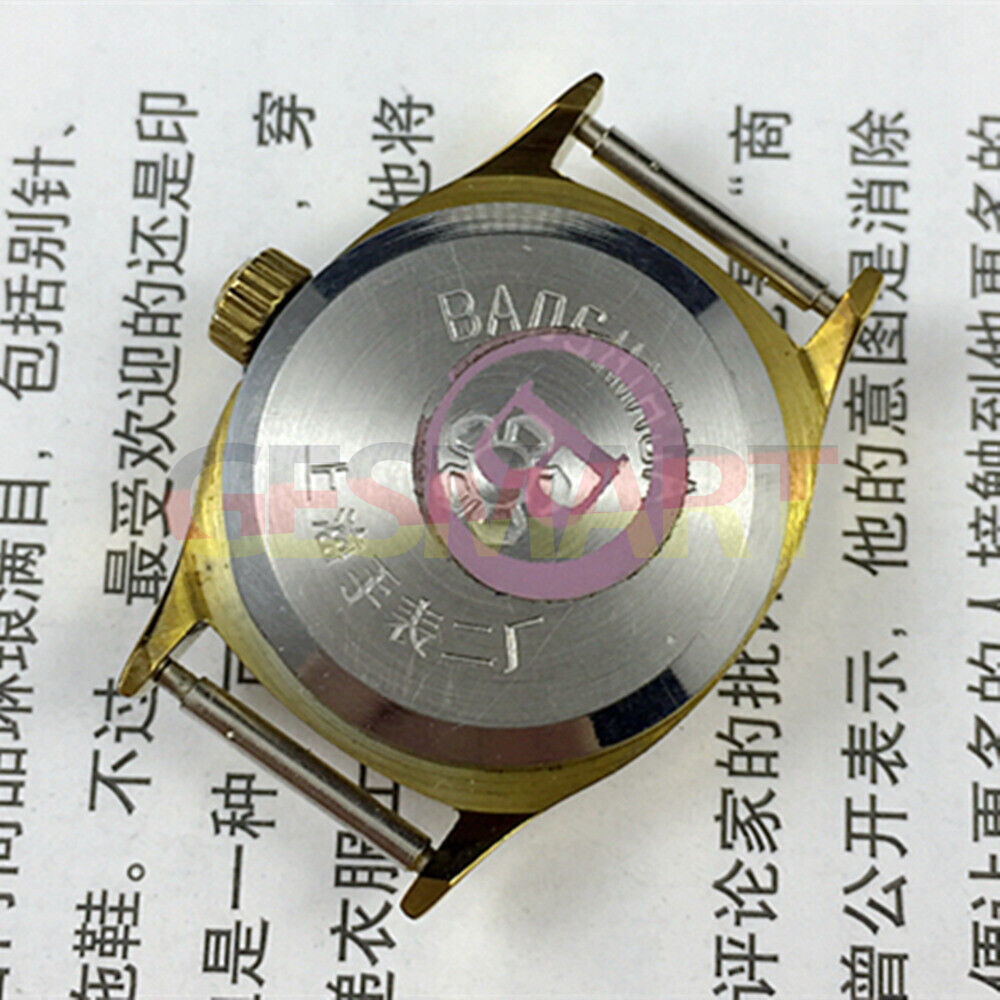 Montre mécanique manuelle Shanghai pour femme, cadran jaune à clous dorés, boîtier ovale, 17 pouces